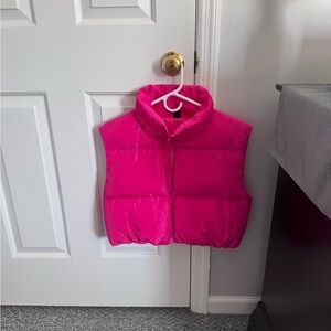 SHEIN Hot Pink Puffer Vest